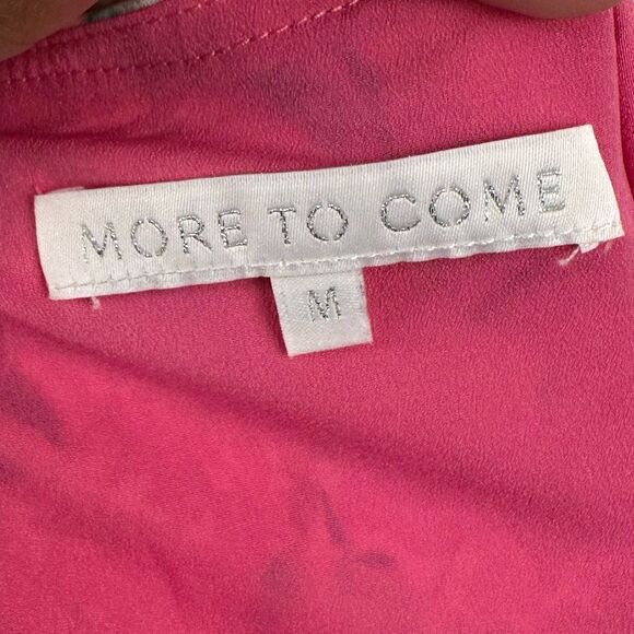 More To Come Melinda Pink Floral Drape Bustier Top Women’s Sz M - Picture 7 of 8